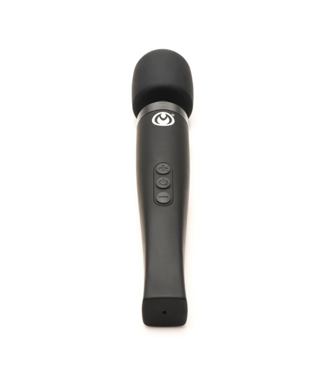 XR Brands Thunderstick Pro - Luxe Zwarte Wand Massager met Flexibele Nek en Comfortabele Kop