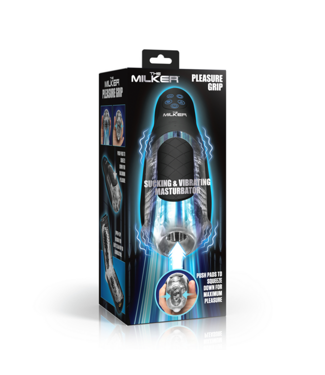 XR Brands Pleasure Grip Milker: High-Tech Suction & Vibration Masturbator