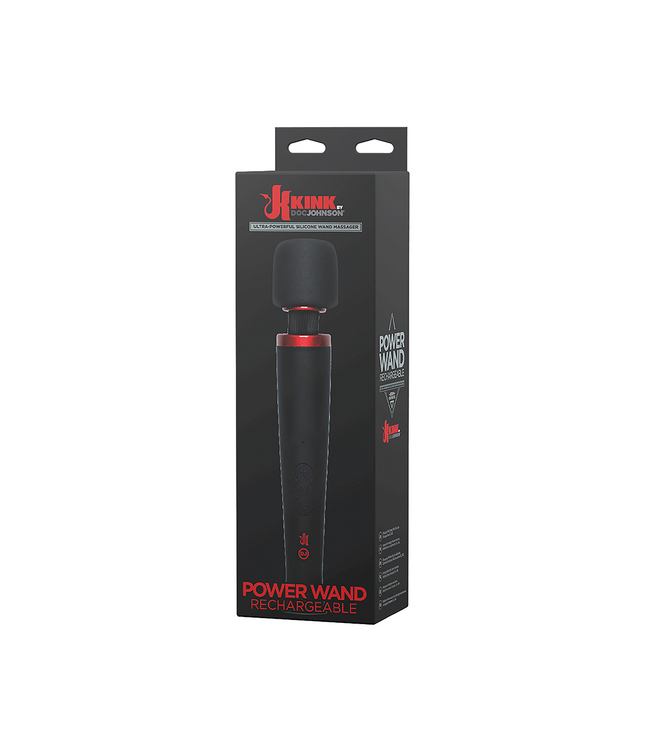 Doc Johnson Kink Power Wand - Ultra-Krachtige Oplaadbare Massager met 64 Sensaties
