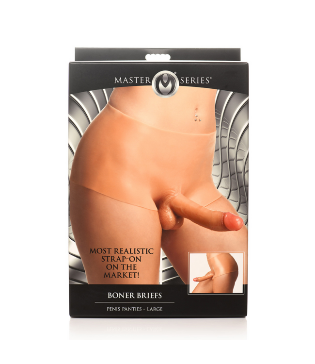 XR Brands Playful Boner Briefs with Posable Dildo - Comfort & Fun!
