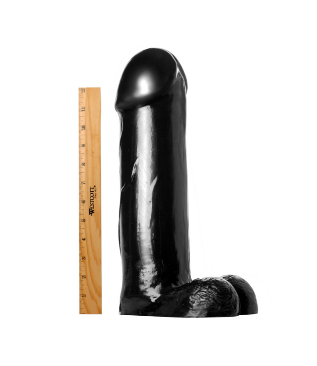 XR Brands De Titan XXL Dildo 37,7 cm Zwart – Realistische Plezierervaring voor Durfals