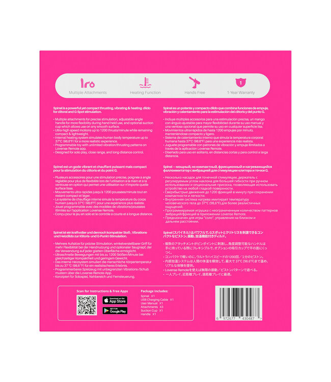 Lovense Spinel Vibrating Heating Sex Machine with Versatile Dildos & Suction Cups