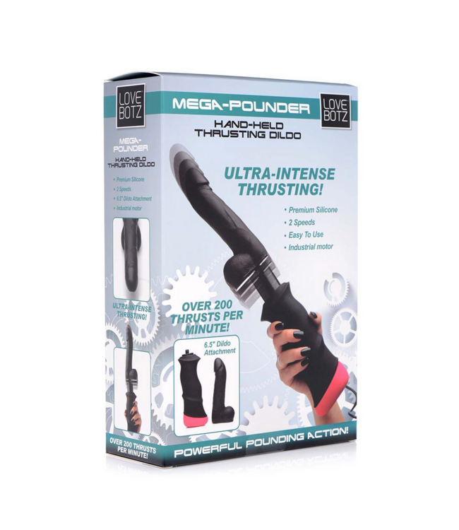 XR Brands Mega Pounder Handheld Thrusting Dildo - Powerful & Realistic Pleasure