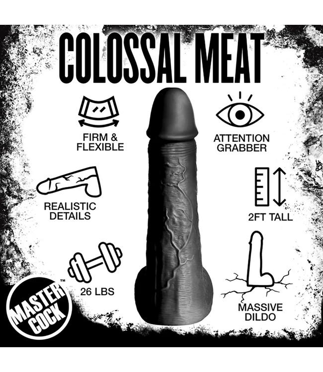 XR Brands Moby Super Dildo 60 cm Schwarz – XXL Vergnügen für Anspruchsvolle