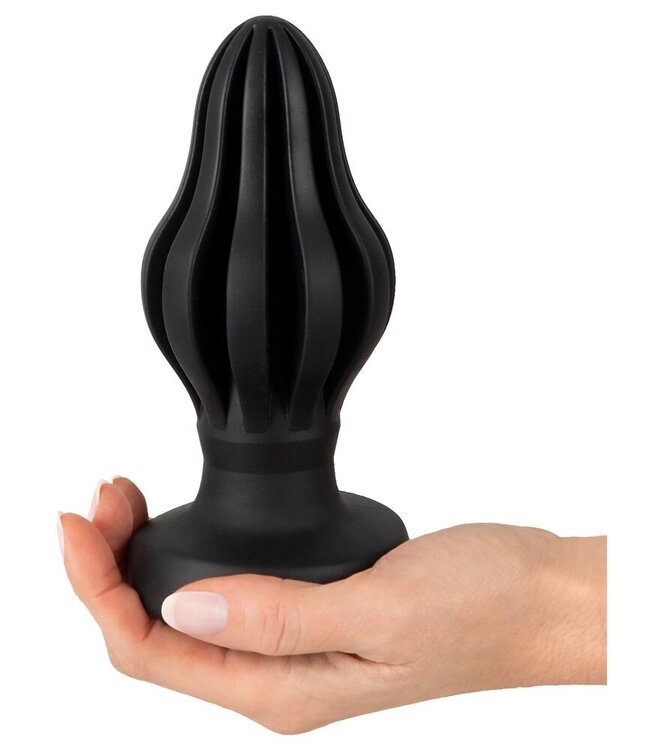 Anos Vibrating Double-Ended Butt Plug - Silicone & Glass, 10 Settings