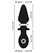 Anos Double-Ended Butt Plug 16,6 cm | Vibrerend Siliconen & Glas