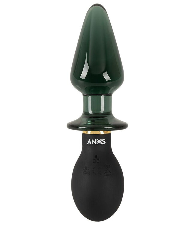 Anos Doppelseitiger Butt Plug 16,6 cm | Vibrierend Silikon & Glas