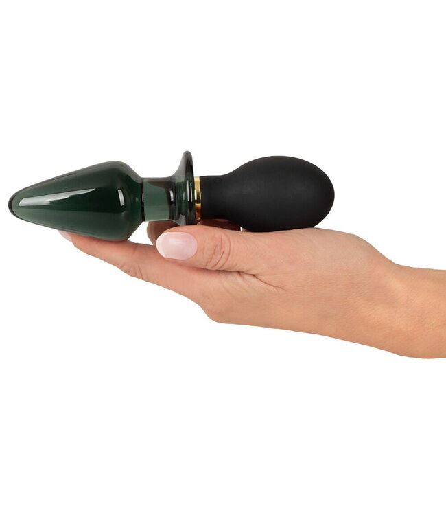Anos Double-Ended Butt Plug 16.6 cm | Vibrating Silicone & Glass