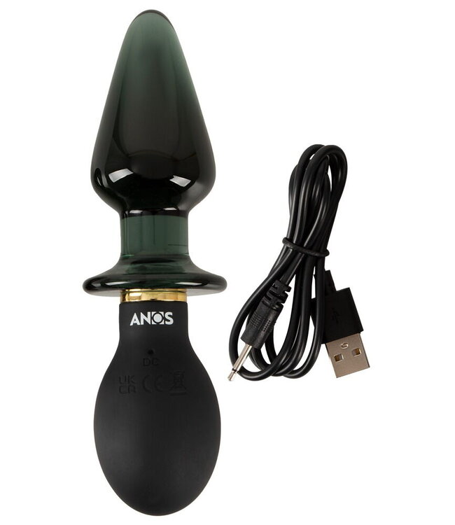 Anos Double-Ended Butt Plug 16,6 cm | Vibrerend Siliconen & Glas