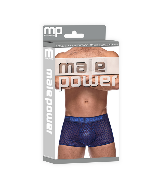 Male Power Diamond Mesh Mini-Short Marine - Ultralicht & Trendy van Male Power