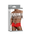 Male Power Stijlvolle Nylon Spandex Mini Shorts met Rits S/M Rood | Comfortabel & Stretchy