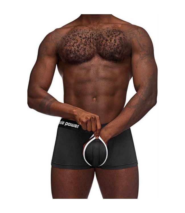 Male Power Male Power Helmet Short Zwart – Elegante Comfort met Unieke Pouch Design