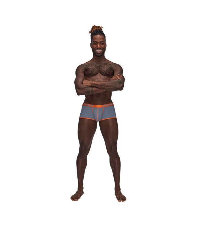 Male Power Uplift Mini Short S Grey - Stylish Comfort with Supportive Pouch