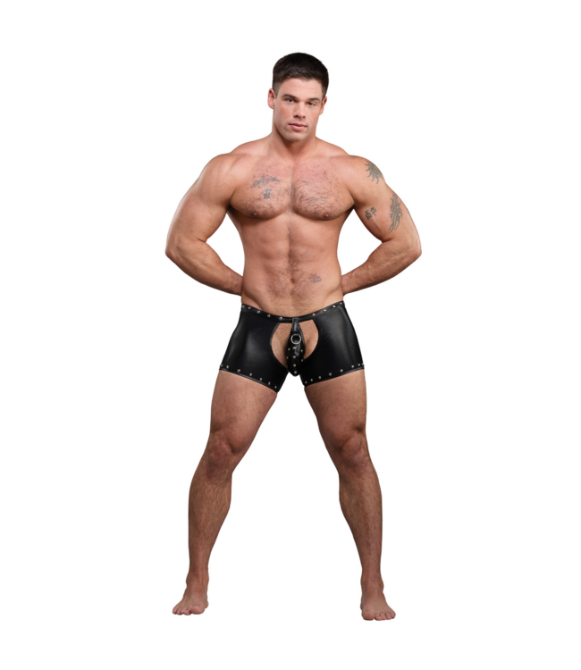 Male Power Male Power Poseidon Shorts met Afneembare String en Decoratieve Studs Zwart L/XL