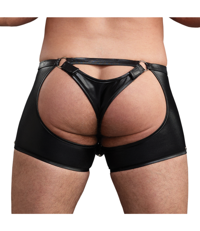 Male Power Poseidon Open Crotch Shorts with Removable Thong and Studded Design