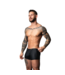 Male Power Sexy Snap Off Short L Zwart - Comfortabele Herenboxer met Drukknopen