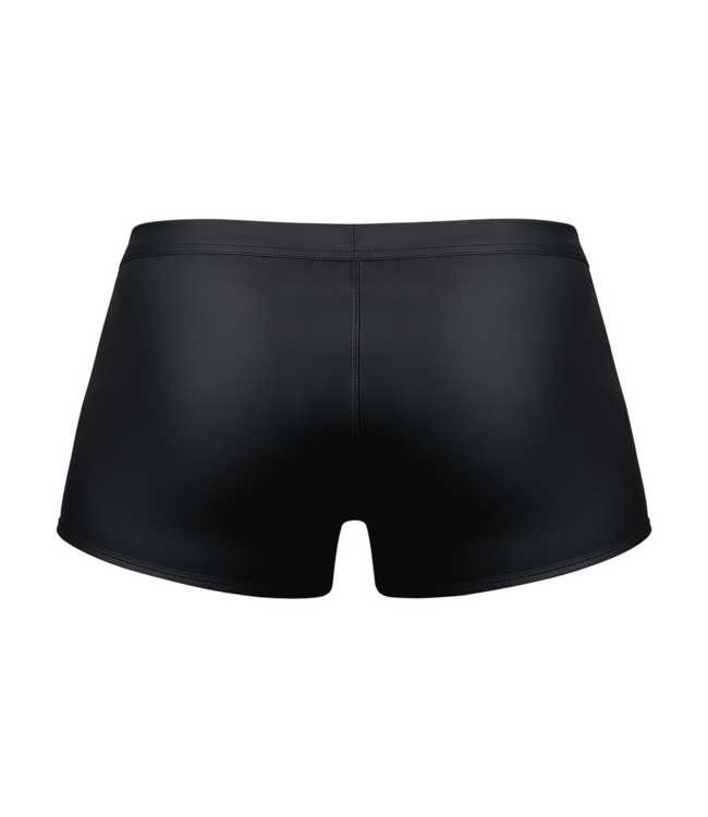 Male Power Durf Te Draag: Snap Off Short XL Zwart - Sexy Rubberen Spandex Herenboxer