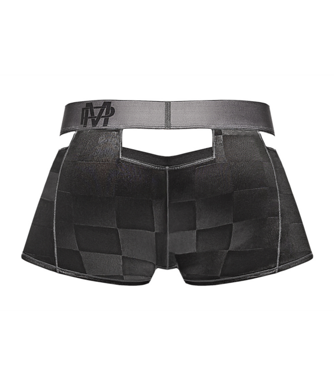 Male Power Check'd Mate Cutout Shorts XL Zwart - Stoer met Schaakbordpatroon