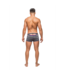 Male Power Heather Haze Cutout Mini Shorts - Stylish Grey with Comfortable Fit