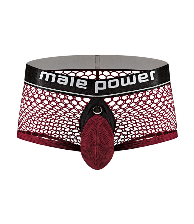 Male Power Stylish Mini Cock Ring Short S Bordeaux - Comfortable & Luxurious Feel
