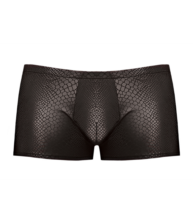 Male Power Zwarte Mini Short met Slangenprint - Comfort & Stijl uit de Cobra-collectie