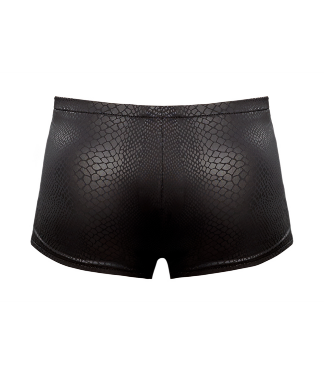 Male Power Male Power Black Cobra Mini Shorts - Stylish Snakeskin Comfort Fit