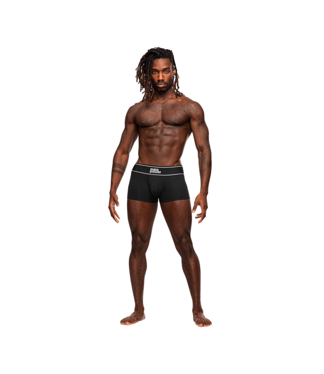 Male Power Modal Rib Pouch Short L Zwart - Luxe Comfort en Perfecte Pasvorm