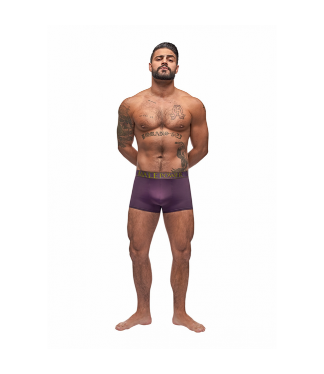 Male Power Avant-Garde Versterker Shorts Aubergine – Luxe Ondersteuning & Comfort