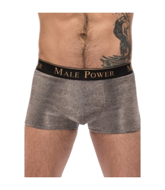 Male Power Viper Pouch Short S – Trendy Slangenprint met Comfortabele Pasvorm in Grijs