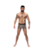 Male Power Viper Pouch Shorts - Stylish Grey with Sleek Snake Print Design