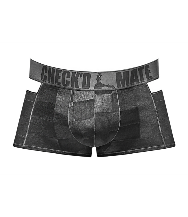 Male Power Check'd Mate Cutout Shorts S Zwart | Trendy en Verrassend Comfort voor Mannen