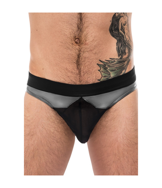 Male Power Iron Clad Bikini Grey - Breathable Mesh Style & Comfort with Full Coverage