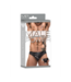 Male Power Stilvoller Zip-Bikini S – Schwarz mit Wetlook und abstraktem Muster