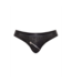 Male Power Stilvoller Zip-Bikini S – Schwarz mit Wetlook und abstraktem Muster
