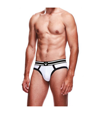 Prowler Prowler Brief XXL Wit/Zwart – Comfortabele Slip met Trendy Tailleband