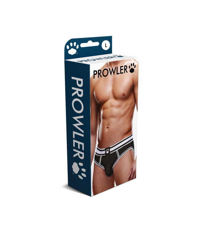 Prowler Open Slip L Zwart/Wit – Verleidelijke Comfort met Iconisch Pootlogo