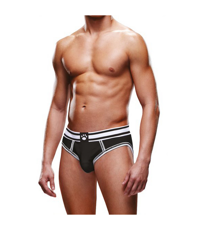 Prowler Open Slip L Zwart/Wit – Verleidelijke Comfort met Iconisch Pootlogo