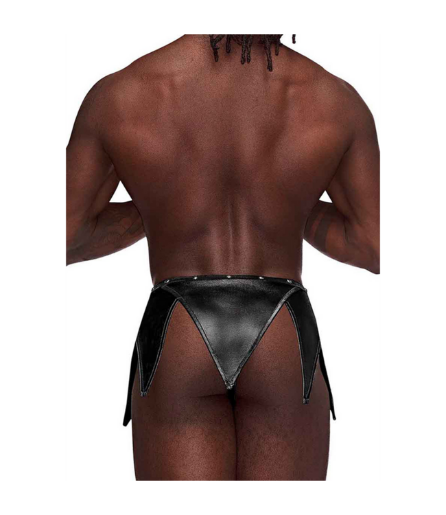 Male Power Eros Gladiator Kilt Schwarz S/M mit String - Fetisch & Männliche Kraft