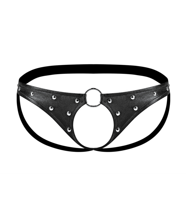Male Power Cyclops Crotchless Jockstrap Black S/M | Fetish-Ready & Stylish
