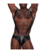 Male Power Uranus Jock Briefs Black S/M - Stylish Harness with Suspenders