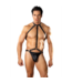 Male Power Black Gladiator Thong Harness & Choker L/XL - Male Power Fetish Gear