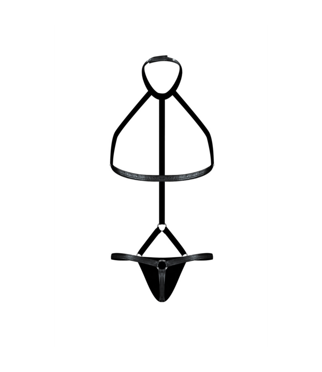 Male Power Gladiator Tanga Harness & Choker L/XL Schwarz – Fetish von Male Power