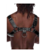 Male Power Edgy Male Power Ram Imitatie Leer Harnas met Decoratieve Studs - Zwart