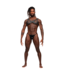 Male Power Stylisches verstellbares Harnisch aus Imitationsleder in Schwarz