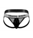 Male Power Luxury Cock Ring Jock L/XL Black - Stylish Comfort with Snap-Off Pouch