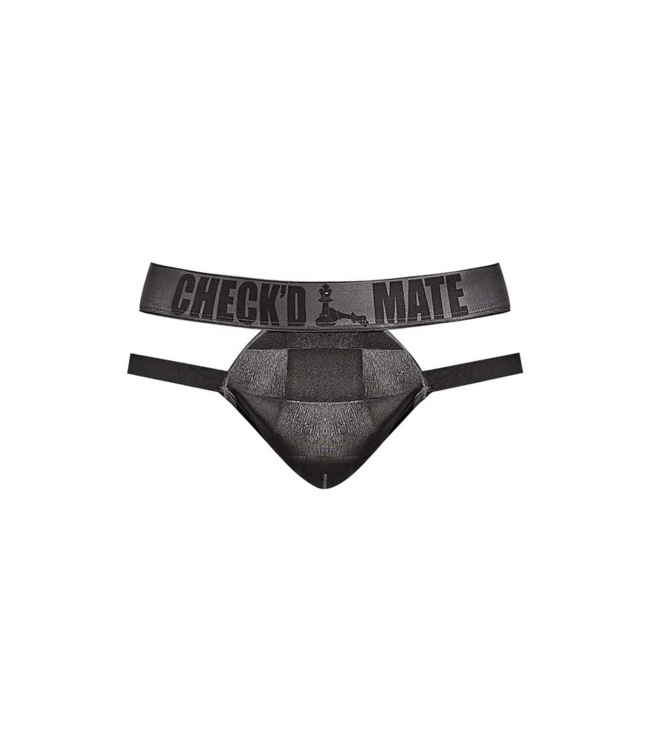 Male Power Transparent Checkerboard Cut-Out Jockstrap L/XL by Male Power