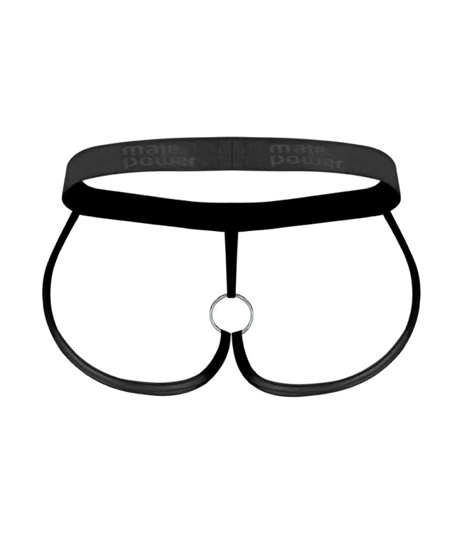 Male Power Ring Jock M Schwarz – Komfortabler Stil mit abnehmbarem C-Ring