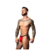 Male Power Hot Mesh Jock voor Mannen – Rood/Zwart, Comfortabel & Sexy Ondergoed