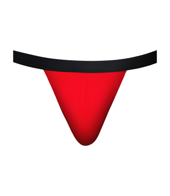 Male Power Hot Mesh Jock voor Mannen – Rood/Zwart, Comfortabel & Sexy Ondergoed