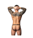 Male Power Edgy Fetish Jock Rok L/XL in Zwart - Stoer Kunstleer met Studs en Ringen